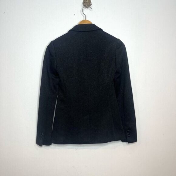 RW & Co. Women's Single-Breasted Stretch Lining Blazer Black Shimmer Size 00 - Picture 7 of 13